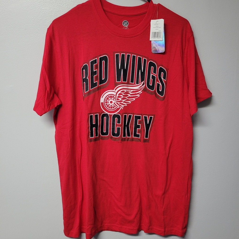 Detroit Red Wings Hockey NHL Official Licensed T Shirt Red Large‎ L 42 44